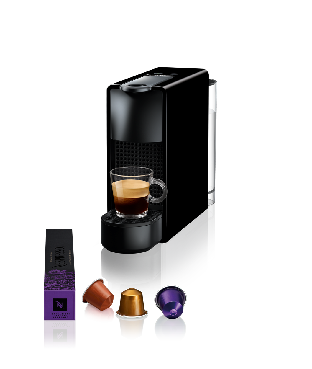 NESPRESSO Essenza Mini C30 Black Coffee MachineKitchen AppliancesNespresso coffee fits into the tiniest spaces with the Essenza Mini. It's a small coffee machine designed to give you perfect coffee experiences. Enjoy Espressos or Lungos as you like with t